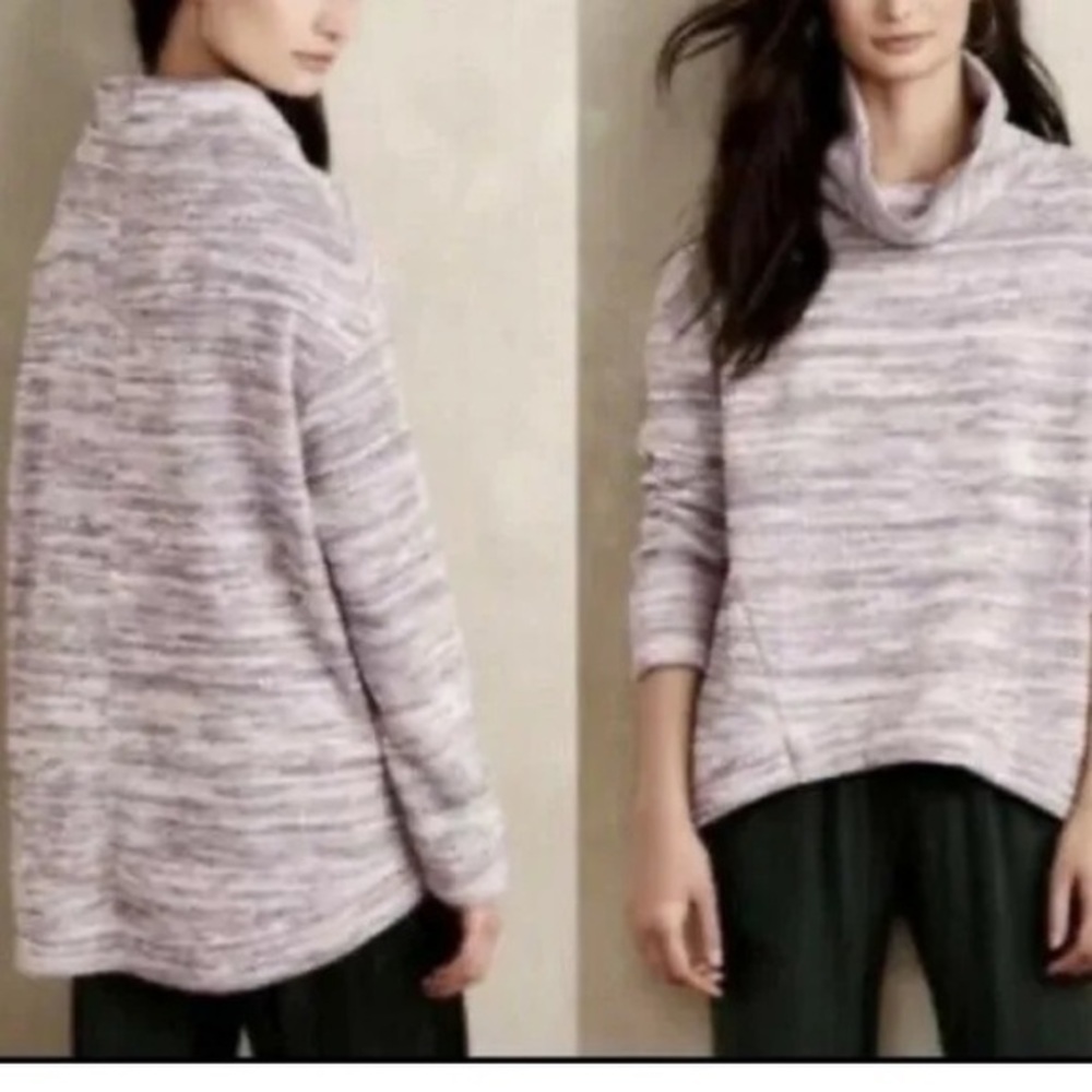 UEC Anthropologie Saturday Sunday funnel neck lavender sweatshirt small